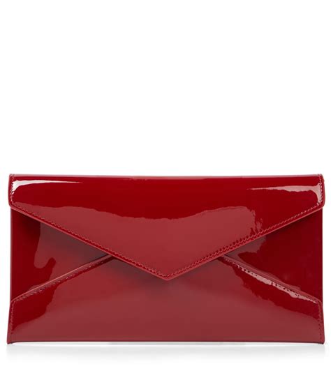 ysl red patent leather clutch|saint laurent quilted leather clutch.